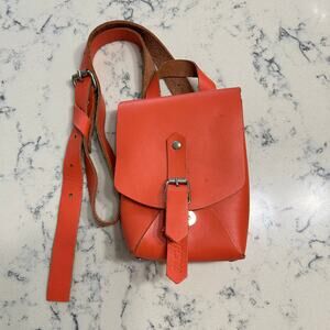 Facha Argentina Orange Leather Belt Bag small spot on front